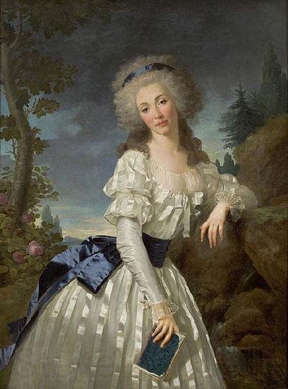 Antoine Vestier Portrait of a Lady with a Book, Next to a River Source Germany oil painting art